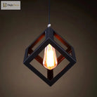 Catherine - Adjustable Industrial Pendant Light With Metal Cage (Various Shapes)