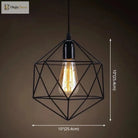 Catherine - Adjustable Industrial Pendant Light With Metal Cage (Various Shapes)
