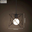 Catherine - Adjustable Industrial Pendant Light With Metal Cage (Various Shapes)