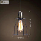 Catherine - Adjustable Industrial Pendant Light With Metal Cage (Various Shapes)