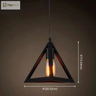 Catherine - Adjustable Industrial Pendant Light With Metal Cage (Various Shapes)