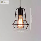 Catherine - Adjustable Industrial Pendant Light With Metal Cage (Various Shapes)