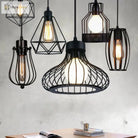 Catherine - Adjustable Industrial Pendant Light With Metal Cage (Various Shapes)