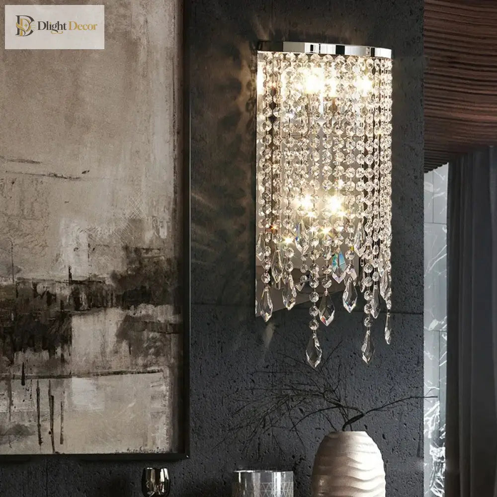 Cayson Modern Luxury Transparent Crystal Wall Lamp - Illuminate Your Space With Elegance Wall Lamp