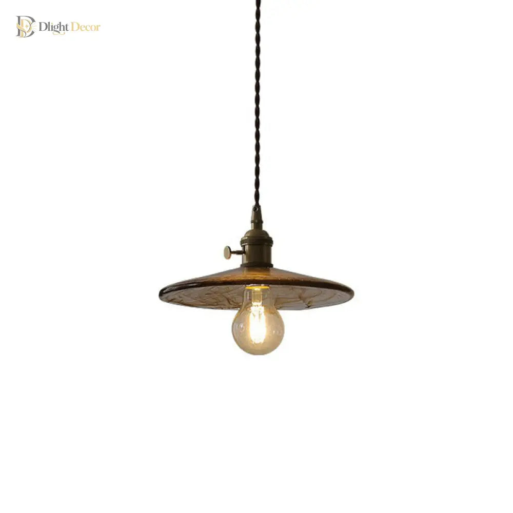 Cecilia Cognac Glass Pendant Lamp: Warm Glow And Industrial Charm