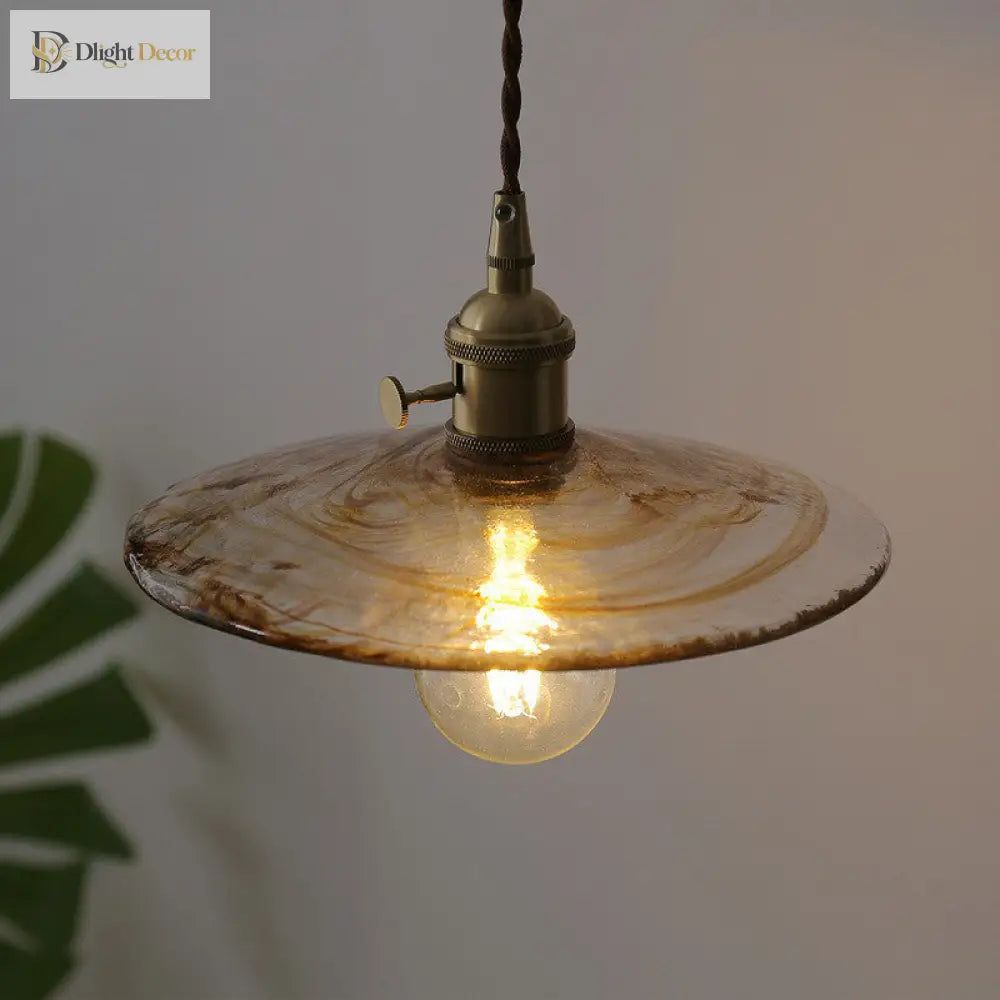 Cecilia Cognac Glass Pendant Lamp: Warm Glow And Industrial Charm