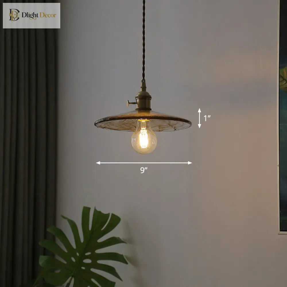 Cecilia Cognac Glass Pendant Lamp: Warm Glow And Industrial Charm