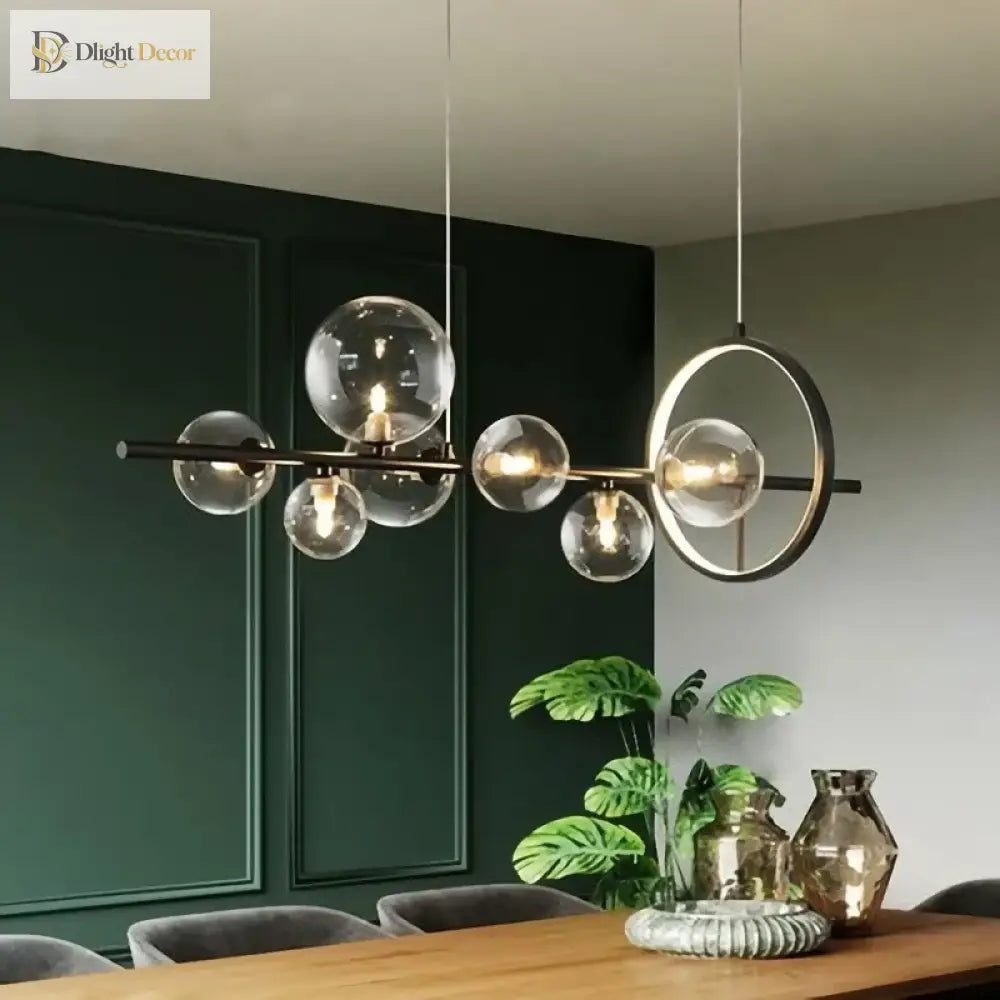 Contemporary Led Glass Ball Pendant Lamps - Elegant Lighting For Dining Kitchen And Home Decor