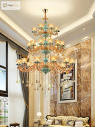 European - Style Duplex Building Chandelier - Elegance For Living Rooms Hotels And Ceramic