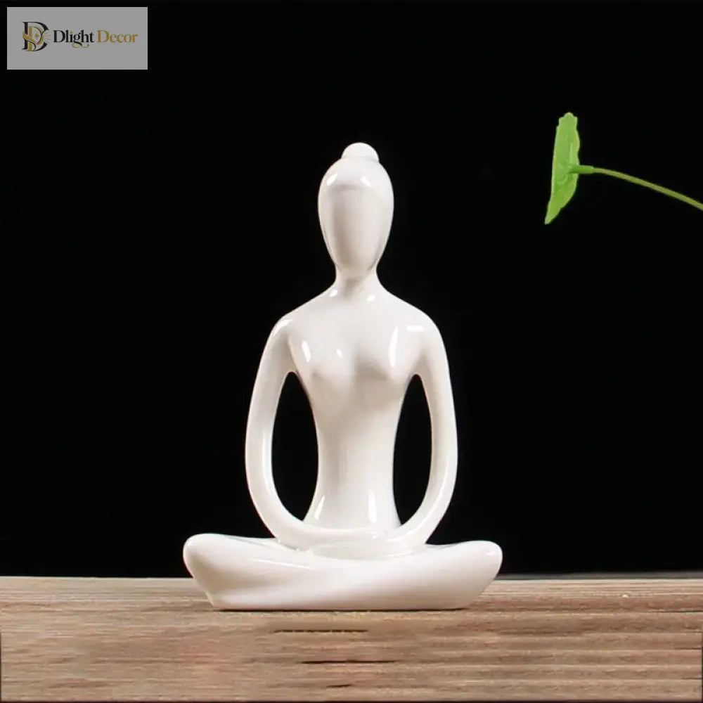 Ceramic Yoga Pose Figurine – Abstract Lady Sculpture in 12 Styles for Home & Studio Decor Homedecor