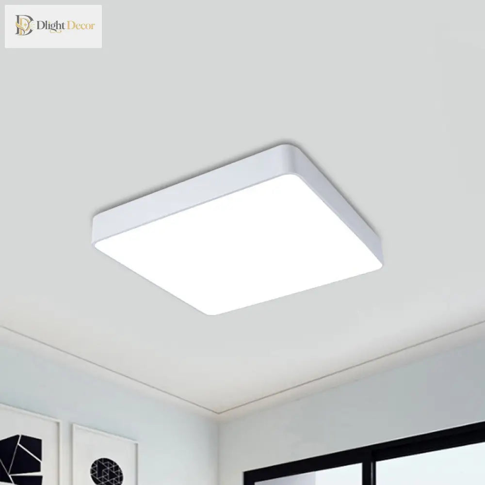 Cheerful Square Light For Kids’ Rooms: Led Flush Mount Fixture