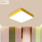 Cheerful Square Light For Kids’ Rooms: Led Flush Mount Fixture
