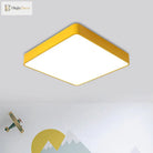 Cheerful Square Light For Kids’ Rooms: Led Flush Mount Fixture