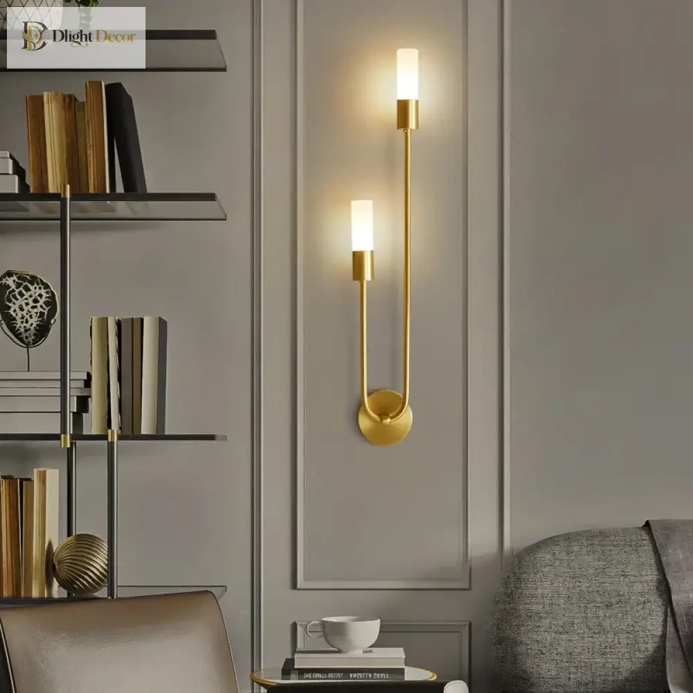 Chic Modern Led Wall Light - Gold Indoor Decor Ideal For Vanity Living Room Kitchen Bedroom And