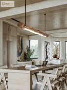Chic Black Walnut Pendant Lights - Minimalist Wood Lighting For Dining Tables Kitchens And Home