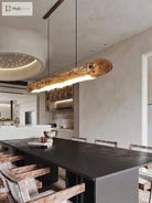 Chic Black Walnut Pendant Lights - Minimalist Wood Lighting For Dining Tables Kitchens And Home