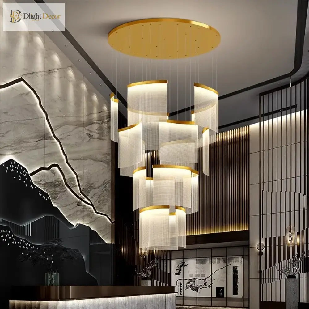 Chic Nordic Stair Chandelier - Versatile Pendant And Ceiling Lights For Living Dining Rooms