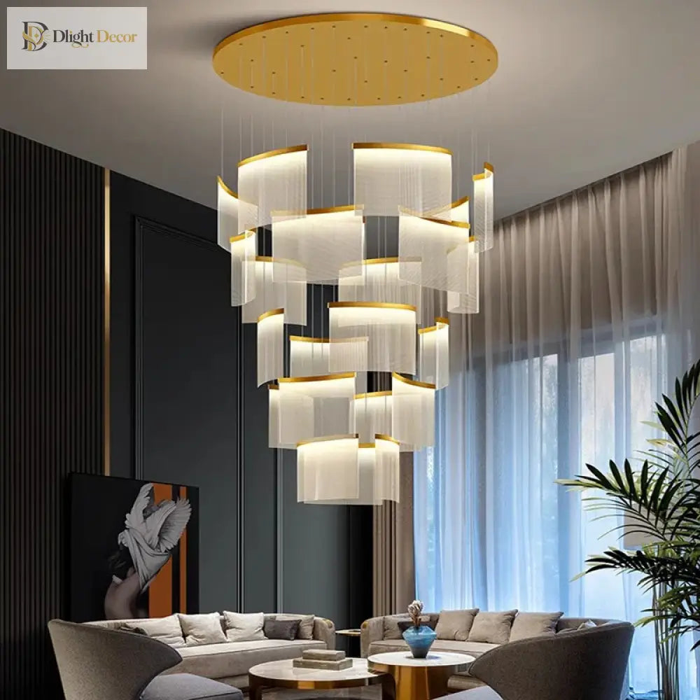 Chic Nordic Stair Chandelier - Versatile Pendant And Ceiling Lights For Living Dining Rooms