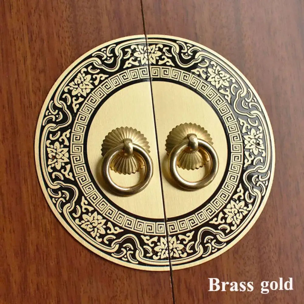 Chinese Antique Brass Cabinet Handles – Retro Door Pulls for Wardrobes Bookcases and Shoe Cabinets (110mm-240mm) Brass