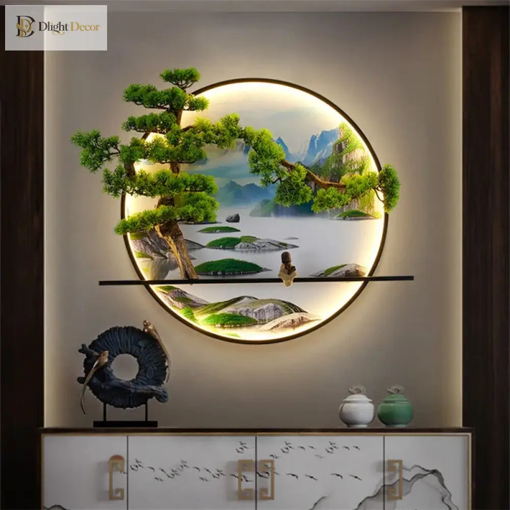 Dlight Decor Chinese Landscape LED Wall Glow Wall Art