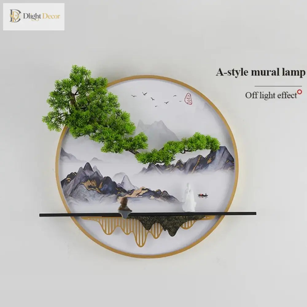 Dlight Decor Chinese Landscape LED Wall Glow Wall Art