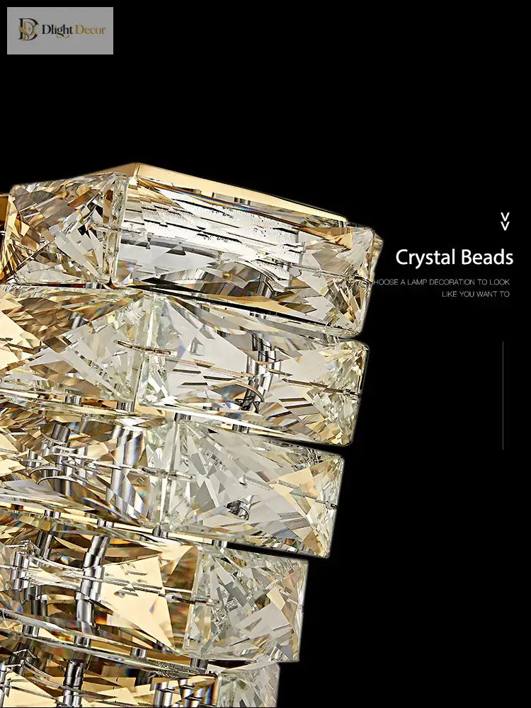 Chloe’s - 3 Color Temperature Wall Lamp Crystal K9 Led Light Chrome Gold Indoor Bright Sconce For