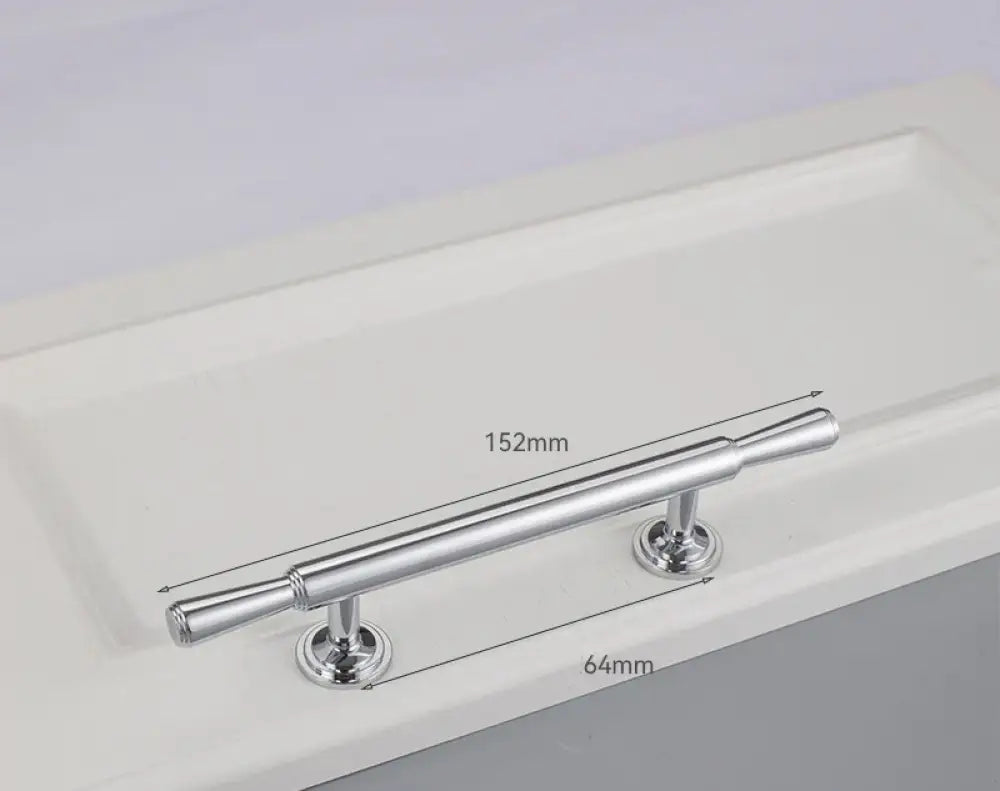 Chrome and Polished Gold Brass Furniture Handles – Modern Cabinet Drawer and Wardrobe Knobs 2030-BC 152mm Handles