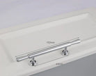 Chrome and Polished Gold Brass Furniture Handles – Modern Cabinet Drawer and Wardrobe Knobs 2030-BC 152mm Handles