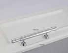 Chrome and Polished Gold Brass Furniture Handles – Modern Cabinet Drawer and Wardrobe Knobs 2030-BC 184mm Handles