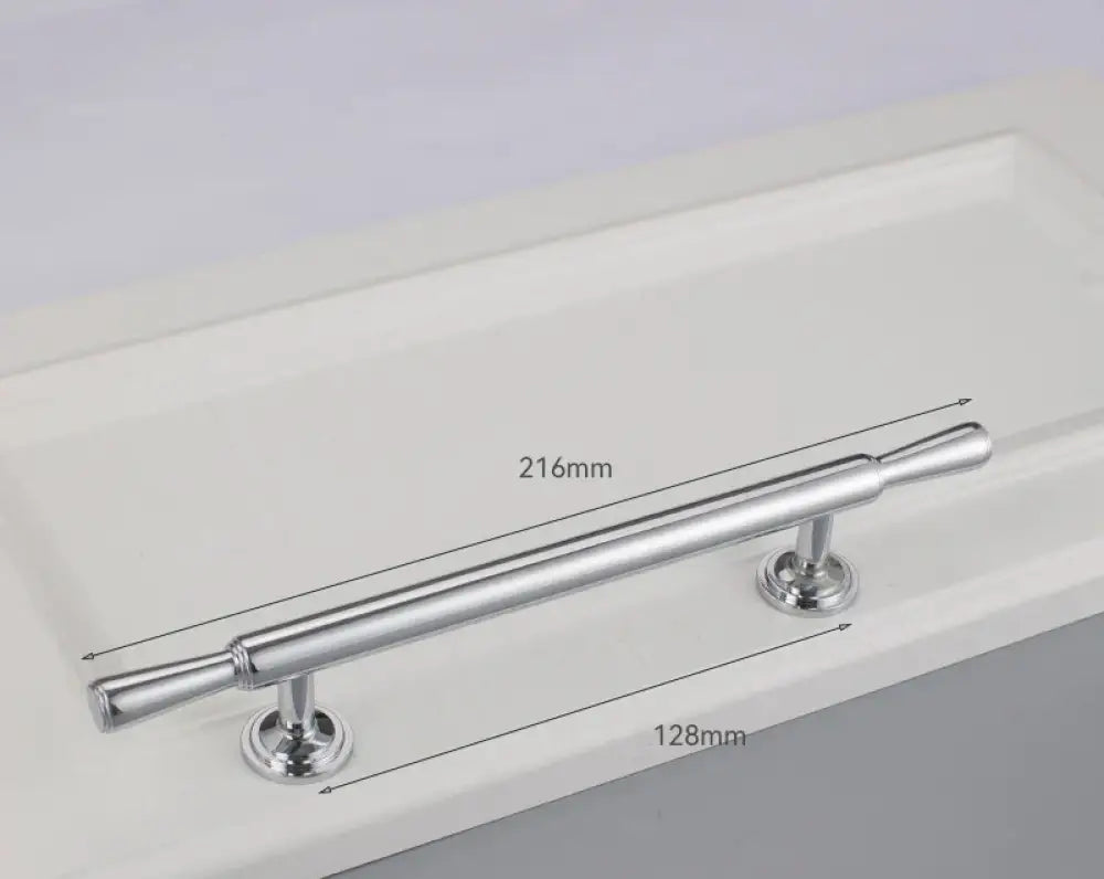 Chrome and Polished Gold Brass Furniture Handles – Modern Cabinet Drawer and Wardrobe Knobs 2030-BC 216mm Handles