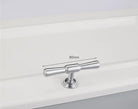 Chrome and Polished Gold Brass Furniture Handles – Modern Cabinet Drawer and Wardrobe Knobs 2030-BC 80mm Handles