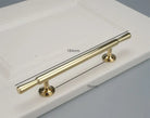 Chrome and Polished Gold Brass Furniture Handles – Modern Cabinet Drawer and Wardrobe Knobs 2030-PG 184mm Handles