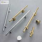 Chrome and Polished Gold Brass Furniture Handles – Modern Cabinet Drawer and Wardrobe Knobs Handles