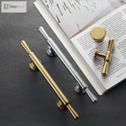 Chrome and Polished Gold Brass Furniture Handles – Modern Cabinet Drawer and Wardrobe Knobs Handles