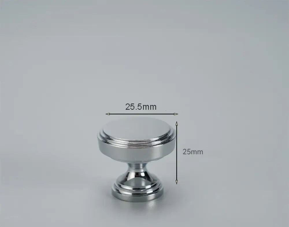 Chrome and Polished Gold Brass Furniture Handles – Modern Cabinet Drawer and Wardrobe Knobs BC 25mm Handles