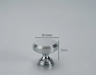 Chrome and Polished Gold Brass Furniture Handles – Modern Cabinet Drawer and Wardrobe Knobs BC 25mm Handles