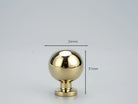Chrome and Polished Gold Brass Furniture Handles – Modern Cabinet Drawer and Wardrobe Knobs PG 24mm Handles
