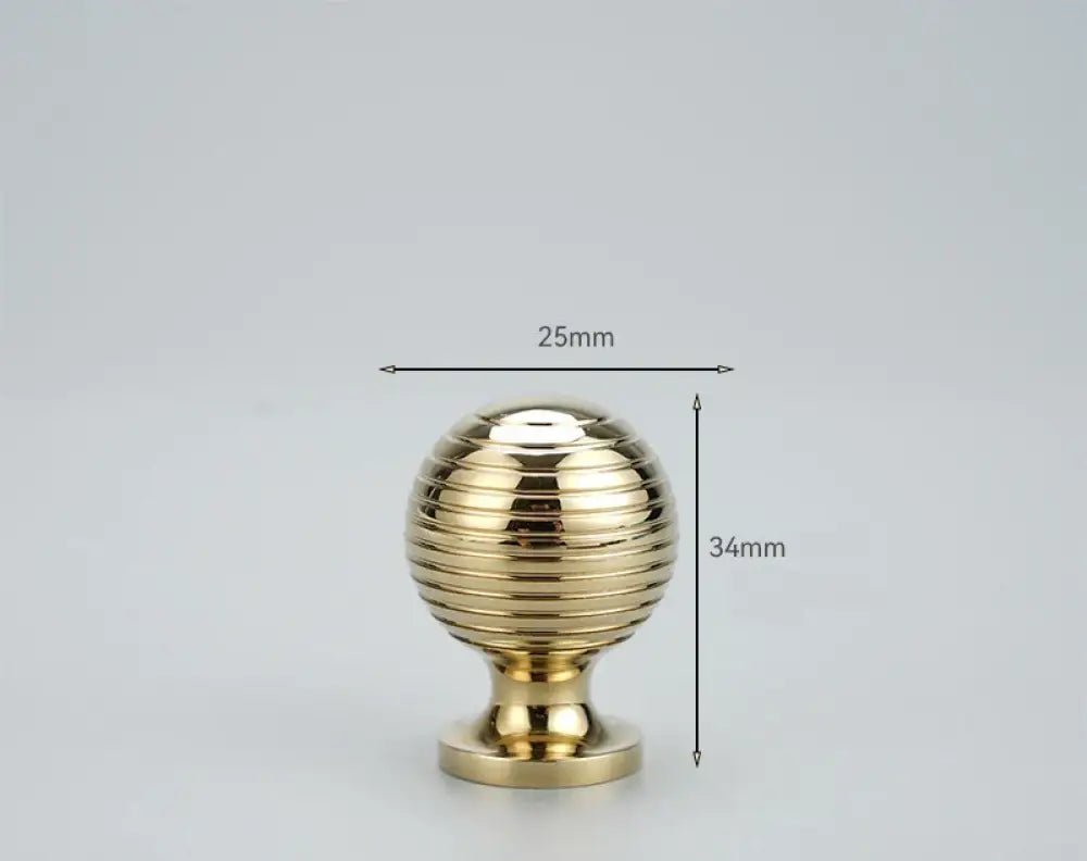 Chrome and Polished Gold Brass Furniture Handles – Modern Cabinet Drawer and Wardrobe Knobs PGK 25mm Handles