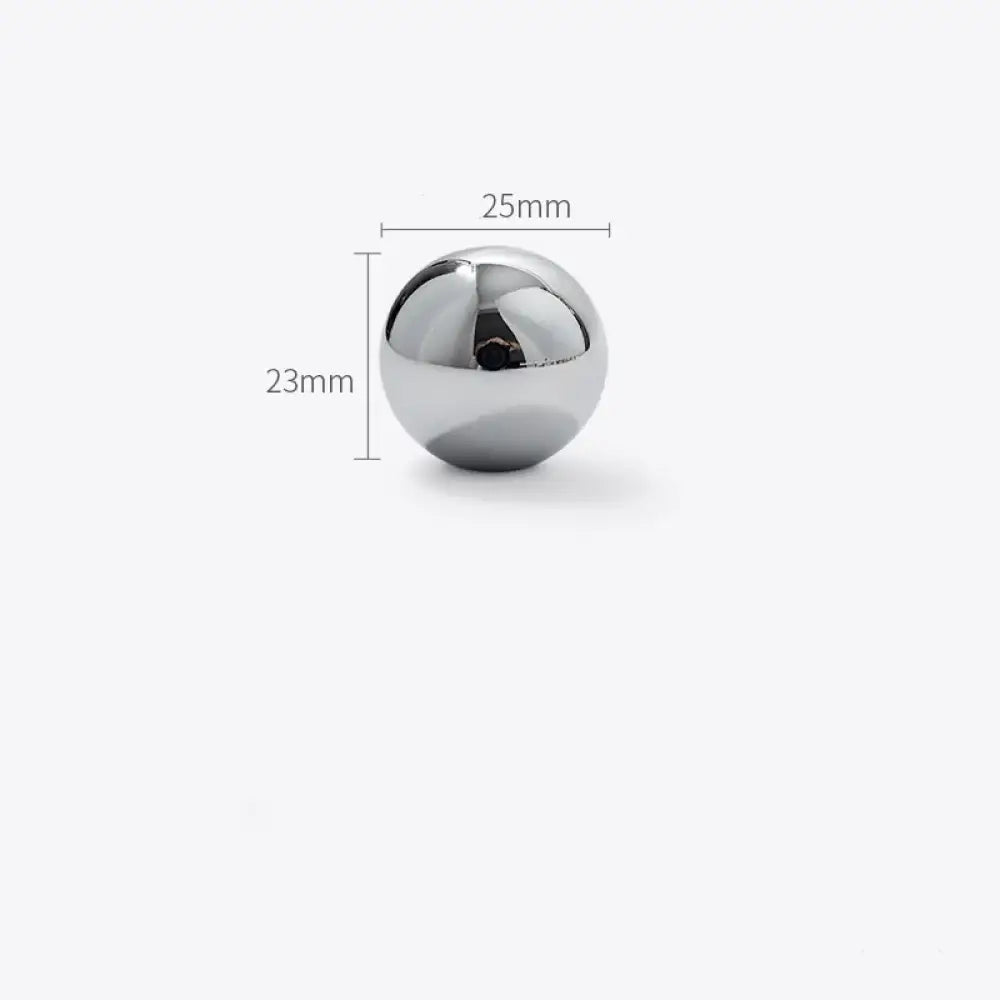 Chrome Brass Ball Knobs – Modern Silver Cabinet Pulls for Drawers and Furniture (20/25/30mm) TSS-1001-25 knob