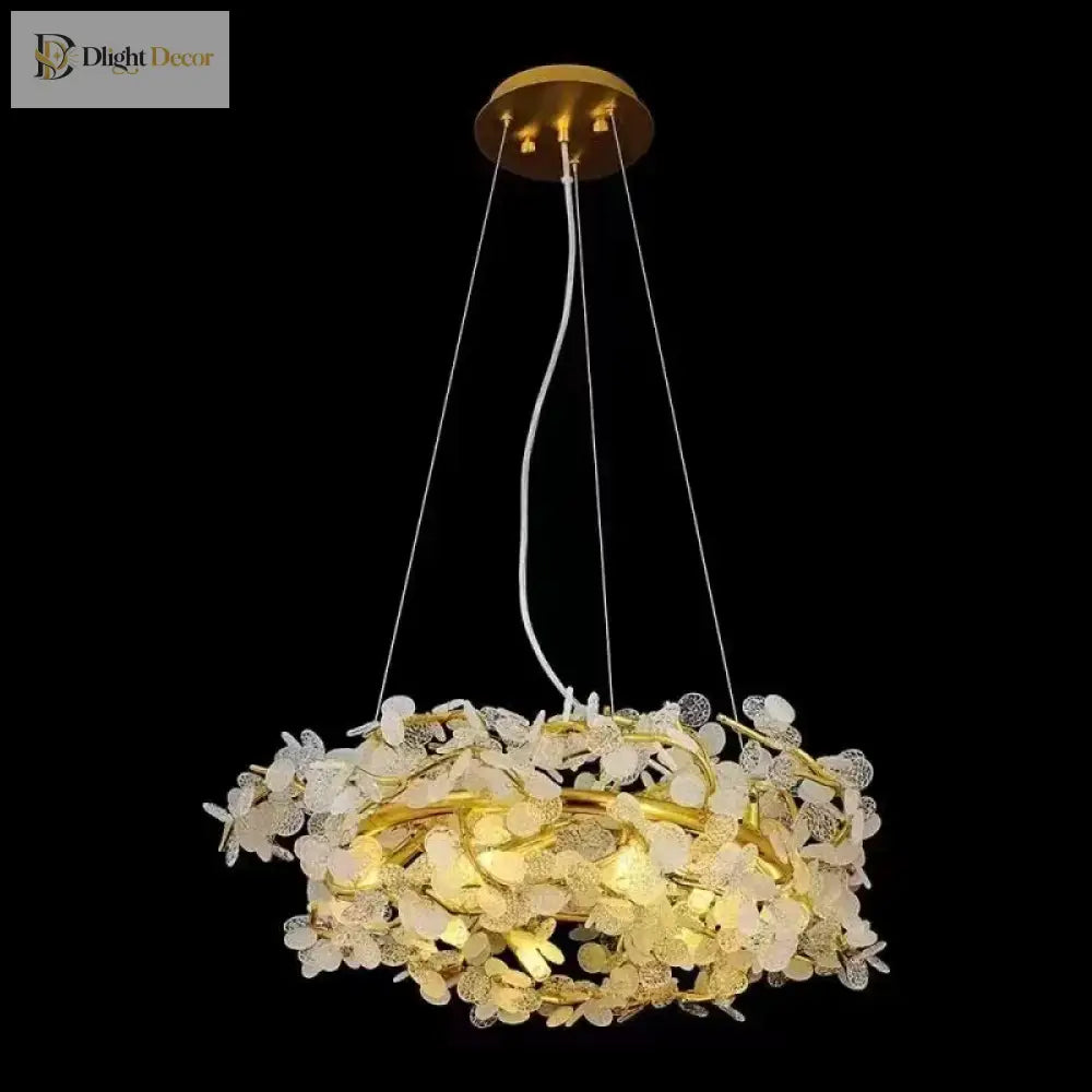 Circle Branch Crystal Chandelier - Luxury Led Lighting For Living Rooms Restaurants And Hotel