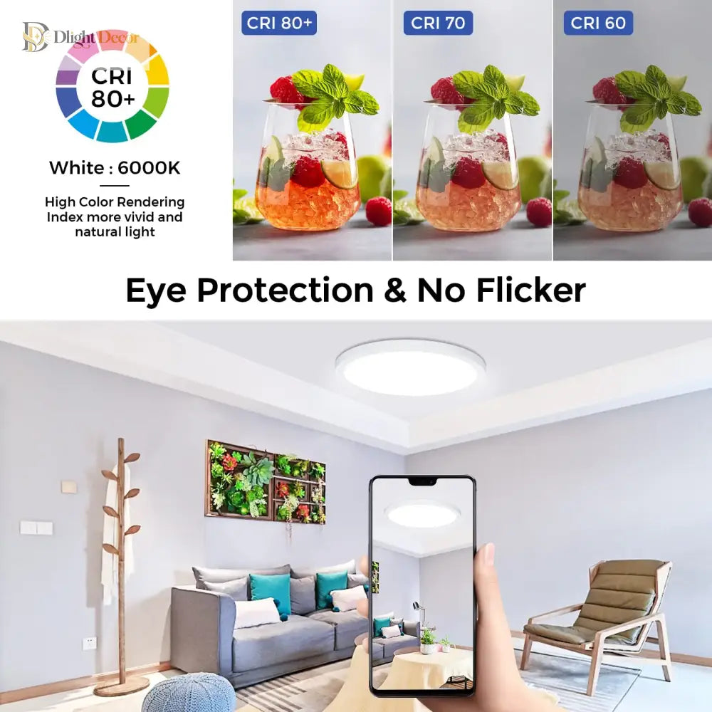 Circular Ultra - Thin Led Ceiling Lamp - Ideal For Bedroom Balcony Hallway Study And Bathroom Three