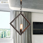 Claire Style Black Metal Ceiling Light With Rope Accent - Industrial Charm