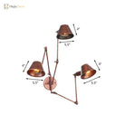 Piper - Adjustable Industrial Sconce With Metal Cone Shade (2 Or 3 Bulbs)