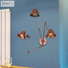 Piper - Adjustable Industrial Sconce With Metal Cone Shade (2 Or 3 Bulbs)