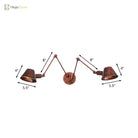 Piper - Adjustable Industrial Sconce With Metal Cone Shade (2 Or 3 Bulbs)