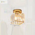 Clara - Elegant Black And Gold Semi - Flush Mount Light
