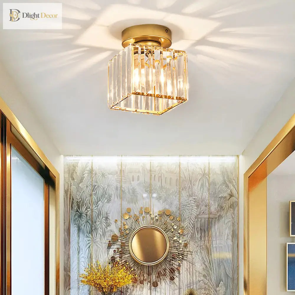 Clara - Elegant Black And Gold Semi - Flush Mount Light