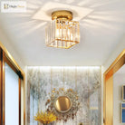Clara - Elegant Black And Gold Semi - Flush Mount Light