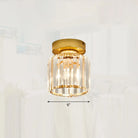 Clara - Elegant Black And Gold Semi - Flush Mount Light / Round