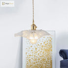 Clara’s Textured Bloom: Industrial Glass Pendant Lamp Lights